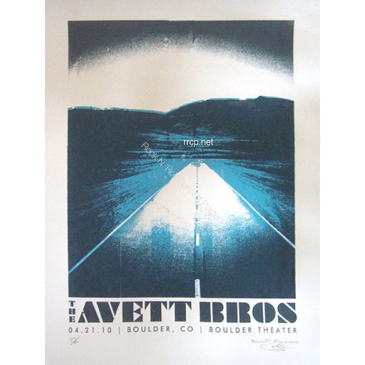 Avett Brothers @ The Boulder Theater 4/21/10 Official Silk Screen Poster S/N Edition of 60