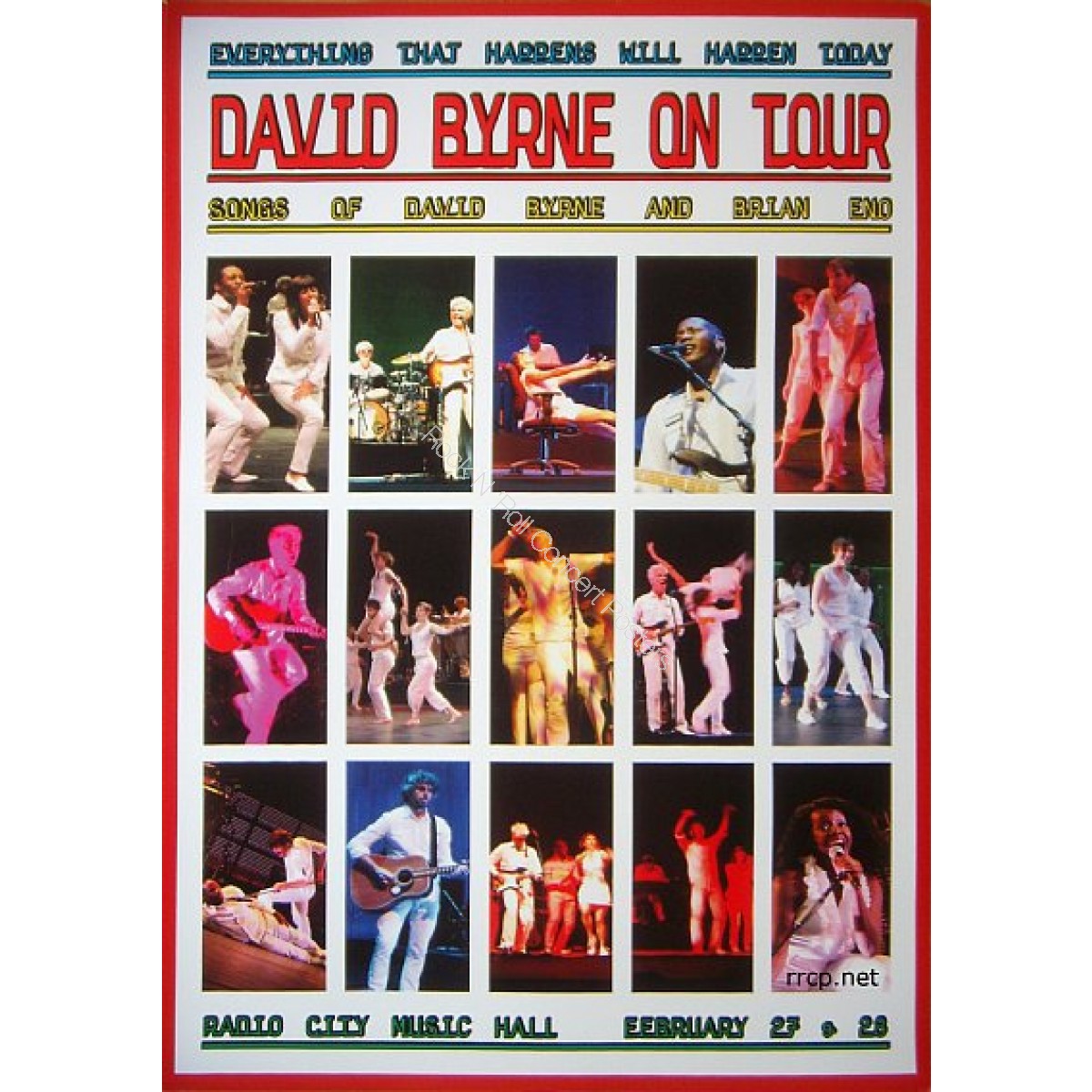 David Byrne (Talking Heads) Radio City Music Hall 2/27-28/09 Official print