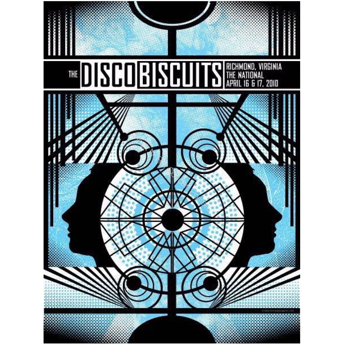 Disco Biscuits @ The National Richmond VA. April 16th& 17th 2010 Official Poster By Status Serigraph