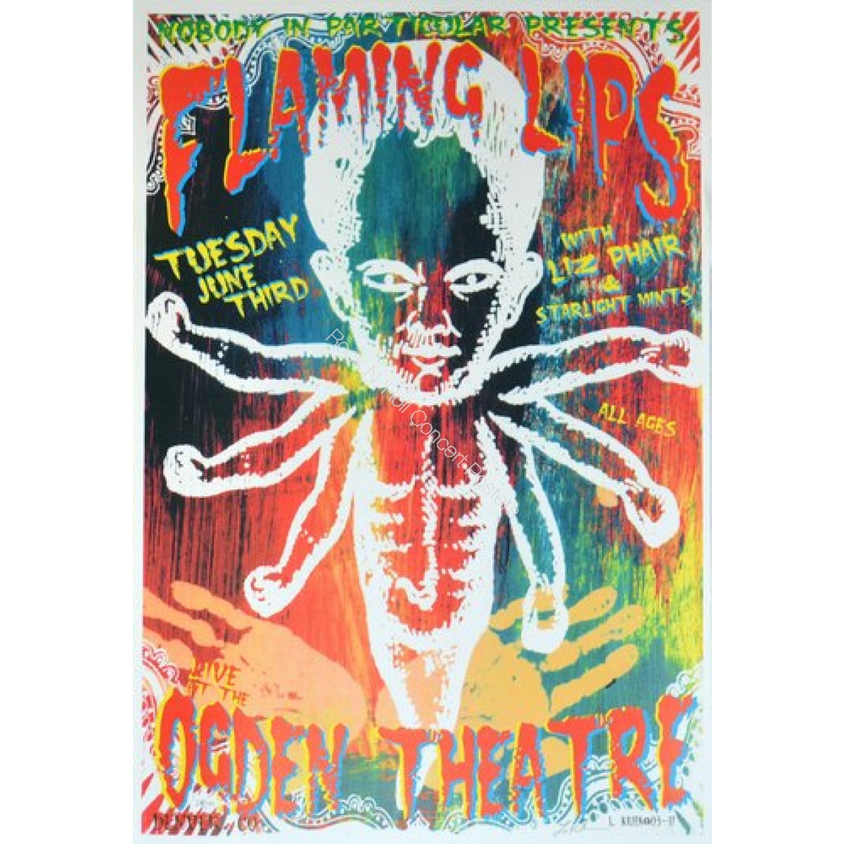 The Flaming Lips Ogden Theatre Denver 2003 LE Print