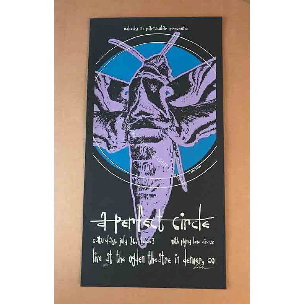 A Perfect Circle at The Ogden Theatre July 26th 2003 S/N Screen Print Poster