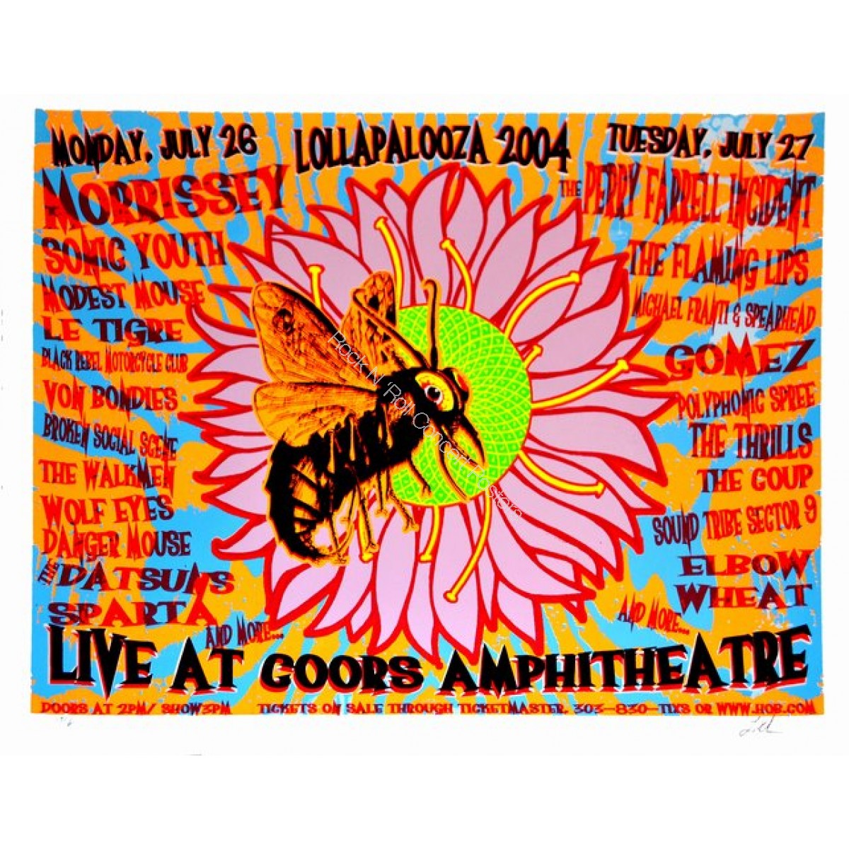 Lollapalooza Coors Amphitheatre 2004 Official print