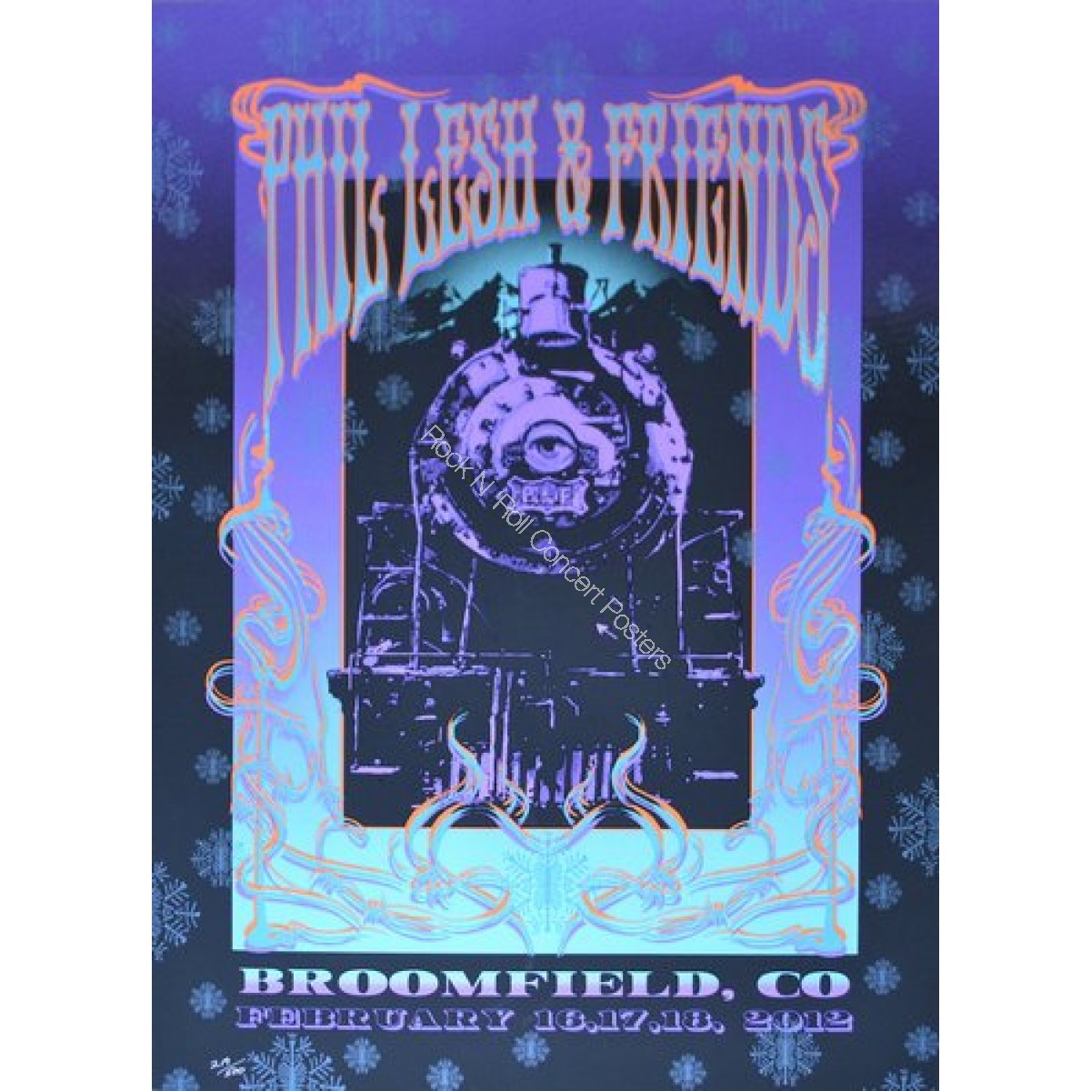Phil Lesh & Friends Broomfield Colorado 2012 Official LE  Silk Screen Poster Edition of 500