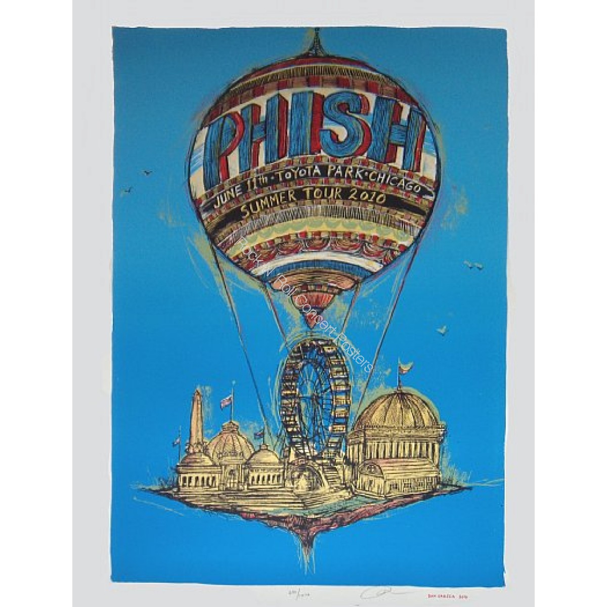Phish @ Toyota Park Chicago IL. 6/11/10 Official 1st Edition Poster S/N edition of 1000 by Dan Grzeca