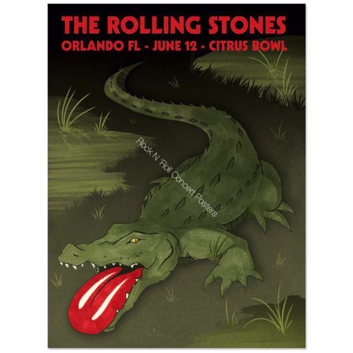Rolling Stones Citrus Bowl Orlando Florida 6/12/15 Original Concert Poster Hand Numbered