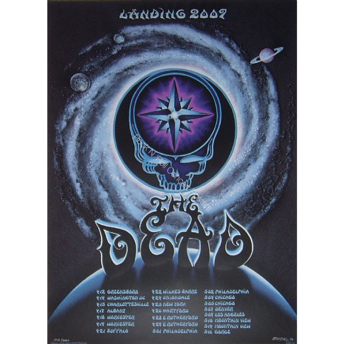 The Dead "Landing 2009" Official Tour Poster S/N 1st Edition Emek