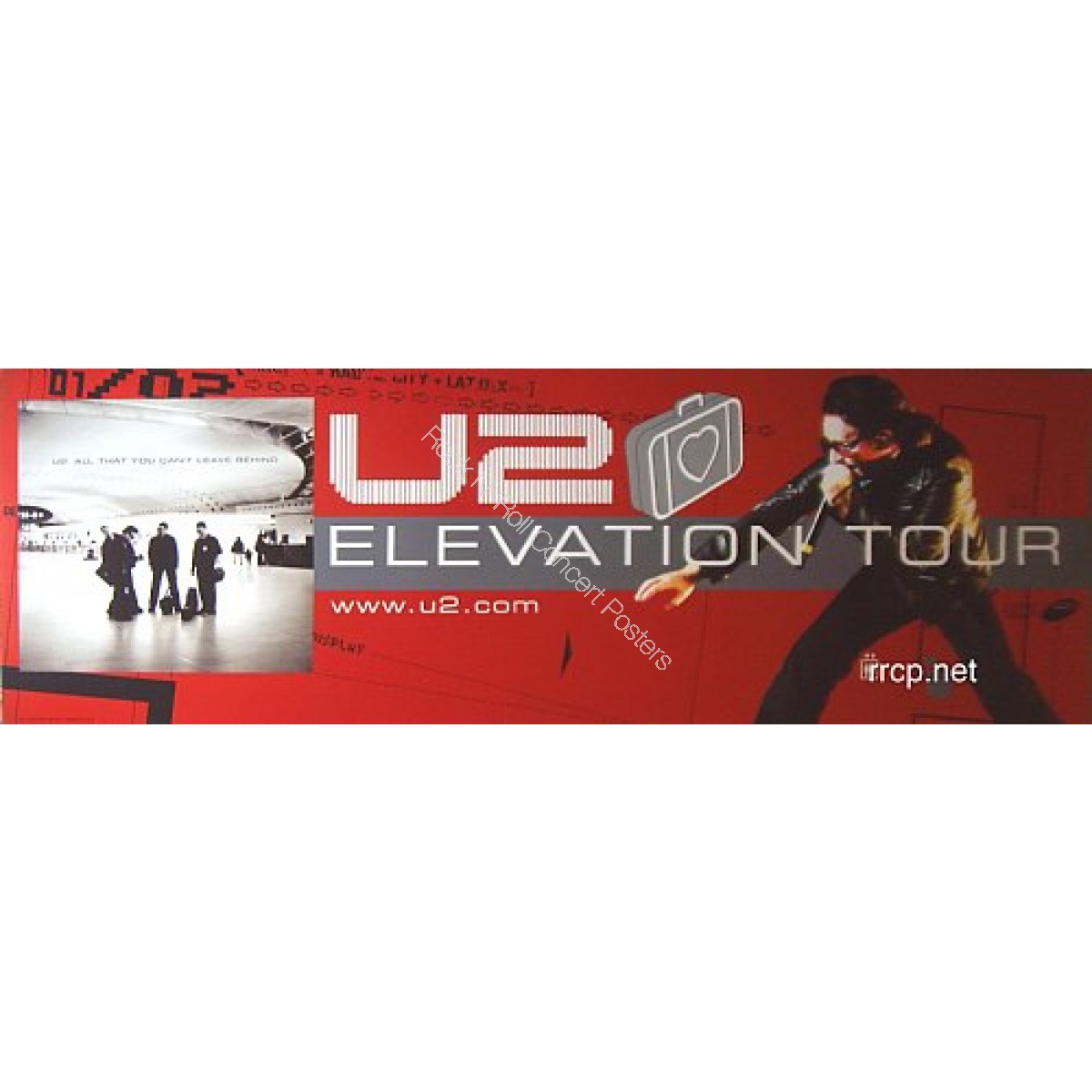 U2 Elevation North American Tour Lithograph  2001 poster A