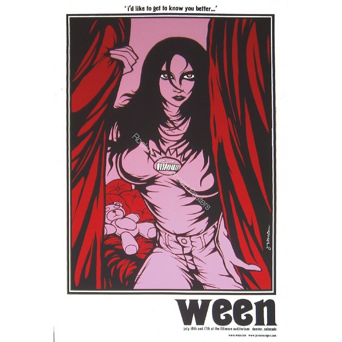 Ween @ The Denver Fillmore July 2008 Official Poster Edition of 200 By Jermaine Rogers