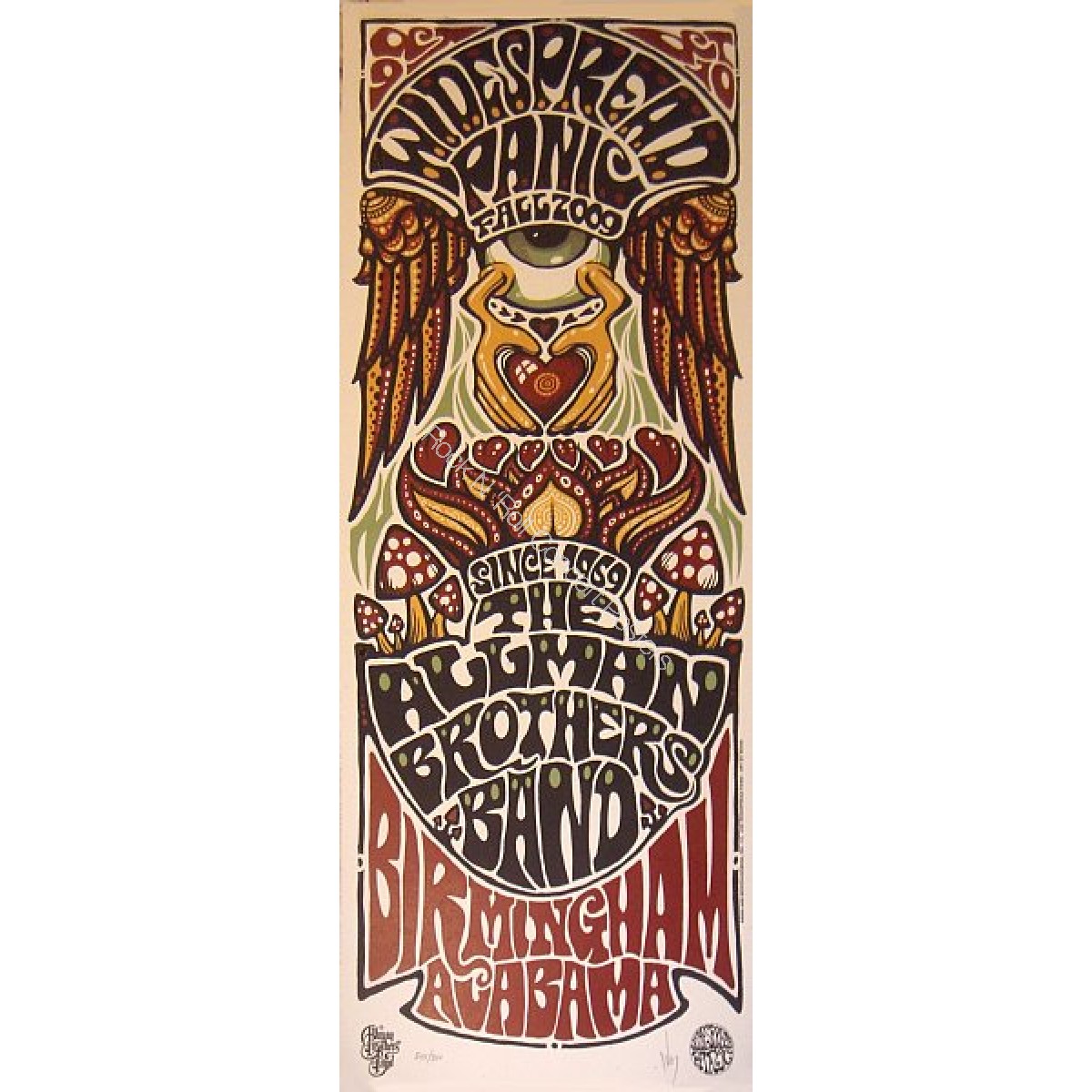 The Allman Brothers & Widespread Panic - Birmingham AL - 2009 Rare Poster