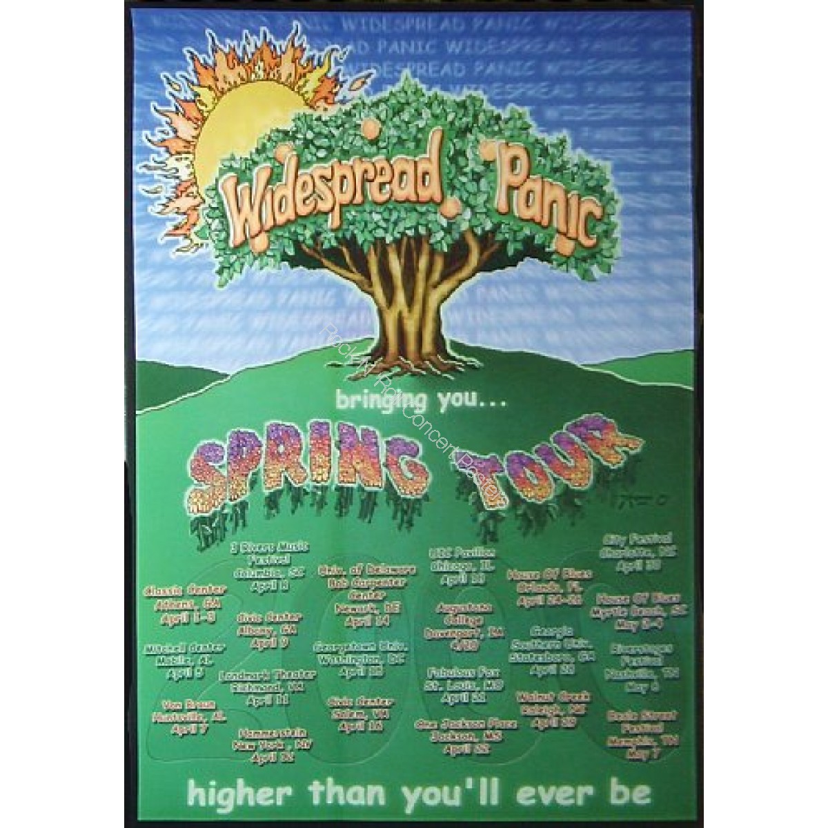 Widespread Panic Spring Tour 2000 1st Edition Poster