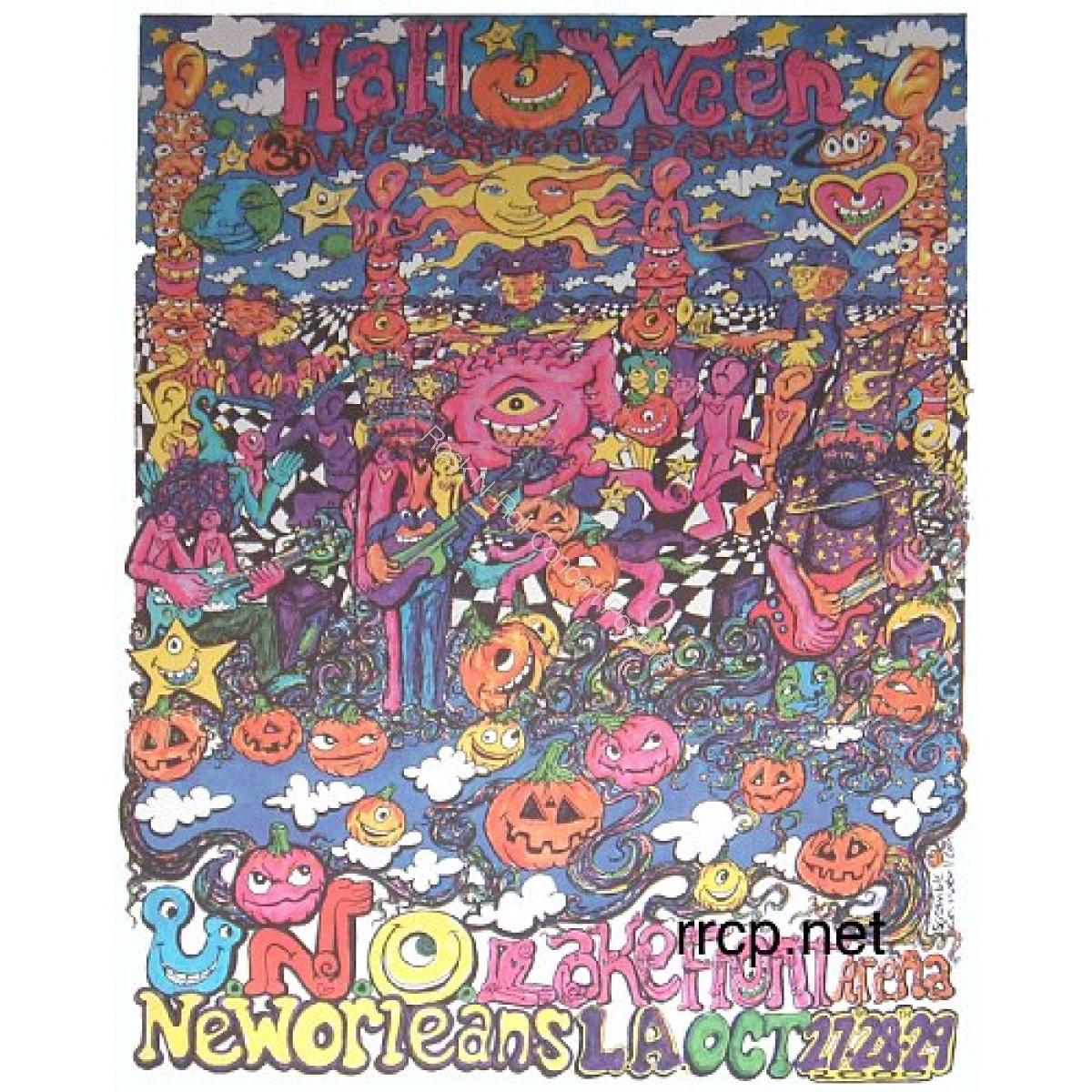 Widespread Panic 10/27-29/00 New Orleans LA. Official 3D poster by Scramble Campbell