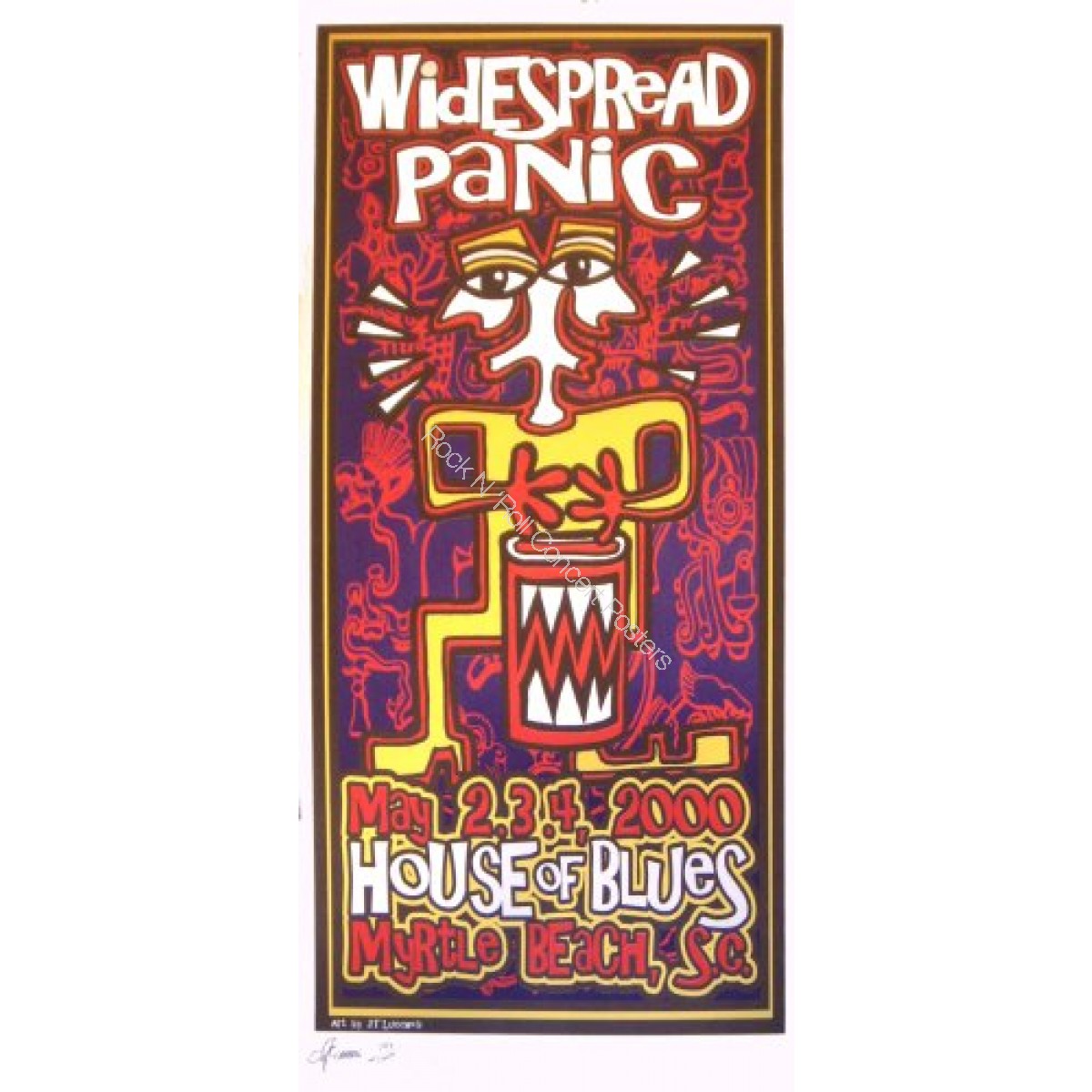 Widespread Panic Myrtle Beach South Carolina 2000 Official Concert Poster