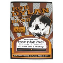 Bob Dylan Coors Event Center Boulder CO.10/24/02 Official boxing style print limited edition of 200