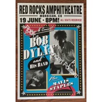 Bob Dylan & Mavis Staples @ Red Rocks Amphitheatre June 19th 2016 Official Poster 