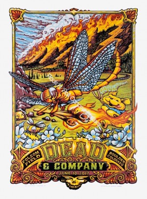 Dead & Company Folsom Field Boulder Colorado June 10th 2017 LE Screen Print Poster By AJ Masthay