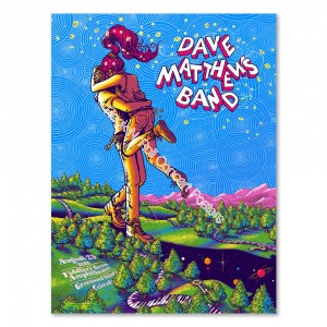 Dave Matthews Band Fiddler's Green Amphitheatre Englewood Colorado 8/23/19 Official Screen Printed Poster