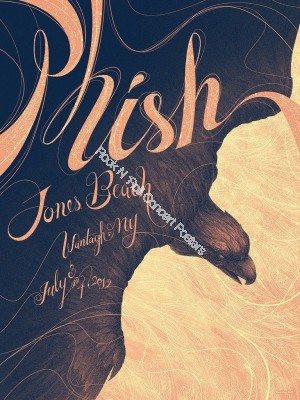 Phish Jones Beach July 3rd & 4th 2012 Official  Poster Edition of 1000