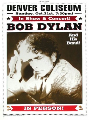 Bob Dylan Denver Coliseum Official Poster 10/21/01