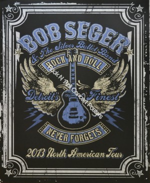 Bob Seger & The Silver Bullet Band North American Tour  2013 limited edition serigraph print