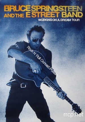 Bruce Springsteen Working On A Dream Tour Poster Original 1st printing 2009