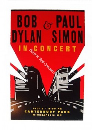 Bob Dylan & Paul Simon Canturbury Park Minneapolis Minnesota 1999 Rare Poster