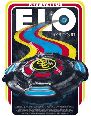 Jeff Lynne's Electric Light Orchestra 2018 World Tour Poster Limited Edition Hand Numbered