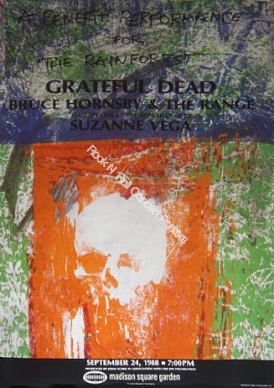 The Grateful Dead Madison Square Garden New York City 9/24/88 Rainforest Benefit Poster
