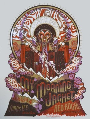My Morning Jacket & Amos Lee @ Red Rocks 8/4/11 Limited Edition Print S/N Edition of 275 By Guy Burwell