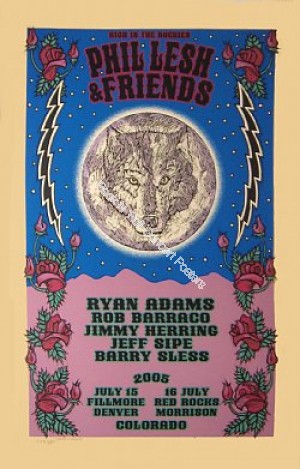Phil Lesh & Friends Denver & Red Rocks 2005 Official Silk Screen Concert Poster S/N LE of 550