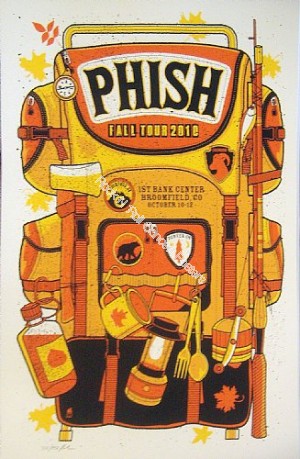 Phish @ The 1st Bank Center Broomfield Colorado October 10-12th 2010 Official Poster
