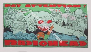 Radiohead Woodlands Texas 10/1/03 Limited Edition Poster By Jermaine