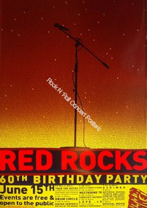 Red Rocks 60th Birthday poster