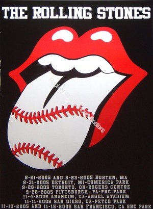 The Rolling Stones Baseball Park Tour Poster 2005