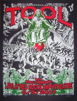 Tool & King Crimson @ Red Rocks 8/3/01 Limited Edition Poster Edition of 275