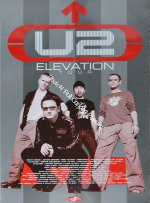 U2 Elevation  North American Tour 2000 Official Print