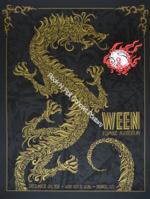 Ween at the Denver Fillmore 12/30/11 Official 1st edition print By Todd Slater