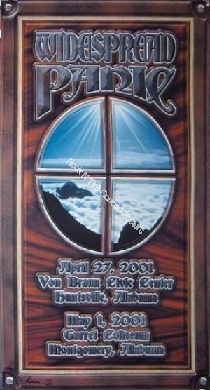 Widespread Panic Huntsville & Montgomery Alabama  4/27 & 5/1 2001 Official S/N 1st Edition Poster 