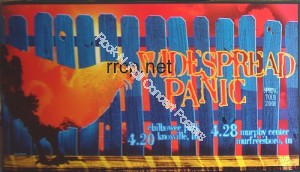 Widespread Panic Knoxville, Murfreesboro Tennessee 4/20,28/01 Officail Poster Signed & Numbered