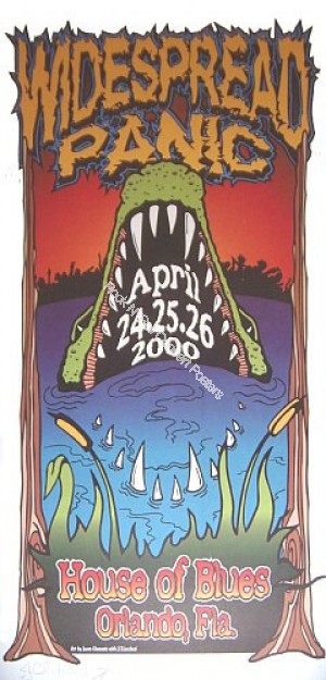 Widespread Panic @ The House of Blues Orlando 4/24-26/00 Official Limited Edition Poster S/N 