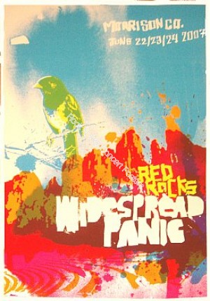 Widespread Panic Red Rocks 2007 Official Concert Poster S/N 1st Edition
