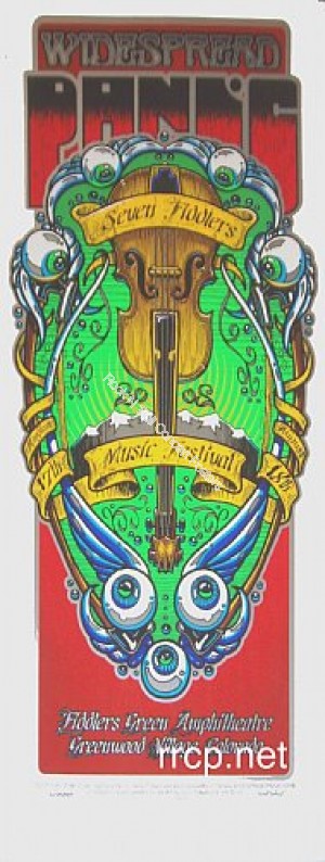 Widespread Panic The 7 Fiddlers Festival Greenwood Village Colorado  8/17-18/02 Liimted Edition Screen Print