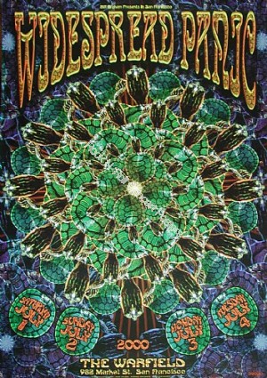 Widespread Panic @ The Warfield Theatre San Francisco California 7/1-4/00 Official 1st Edition Poster